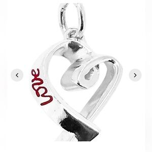 Tiffany & Co. Paloma Picasso Red Enamel “Love” heart charm.